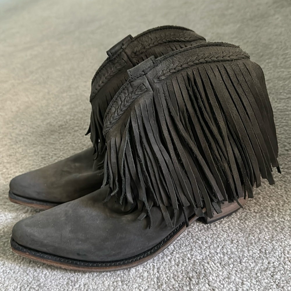 dark grayish brown boots